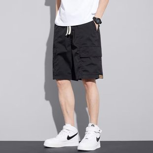 Spot Military Green Workwear Shorts Men's Summer Thin Loose Casual Multi-Pocket Functional Trendy Pants