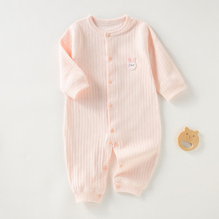 Baby Jumpsuit Spring and Autumn Long Sleeve Climbing Clothes Baby Baby Pajamas Home Clothes Four Seasons