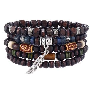 New Chinese Style Multi-Layer Feather Bracelet Ethnic Style Retro Personalized Bracelet Maillard Antique High-Level Bracelet
