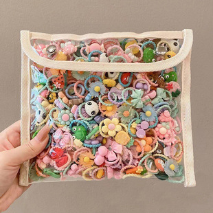 Children's hair ring cute hair rope high elasticity does not hurt the hair tie hair band towel ring baby hair ring children's batch