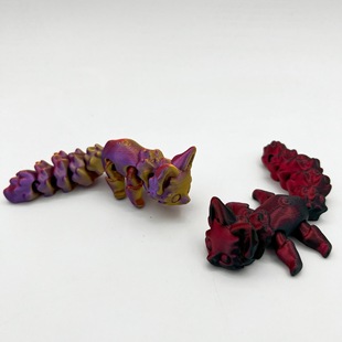 Cross-border explosion 3D printing fox joint movable hand model gift gift decoration stall creative toys