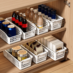 Household Desktop Sundries Storage Box Kitchen Countertop Classification Finishing Box Cabinet Bathroom Finishing Hollow Storage Basket