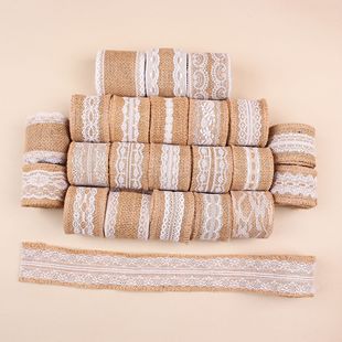 Кружевной льняной рулон DIY ручной работы Рождественская Свадьба Ремесло кружевной льняной рулон льняная кружевная лента