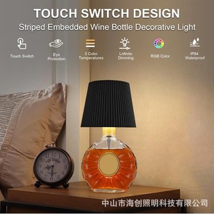 usb charging atmosphere desk lamp led living room bar cafe hostel restaurant creative desktop embedded wine bottle lamp