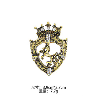New retro Baroque style antique brooch pin corsage female anti-exposure collar pin clothing accessories brooch