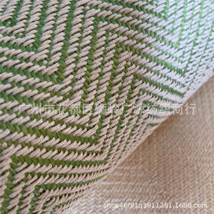 Factory wholesale PP woven jacquard fabric wave pattern PP + cotton woven straw mat bag shoes material large quantity Congyou