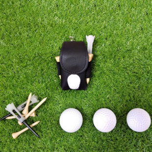 Spot Portable Leather Golf Small Bag Wearing Belt Golf Small Waist Bag Golf Accessories Bag