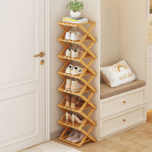 Foldable Shoe Rack Small Narrow Doorway Household Multi-layer Simple Dormitory Shoe Cabinet 2025 New Explosions Space-saving Artifact