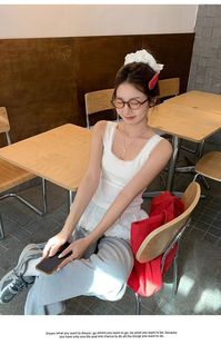 [220g 40 imitation cotton] bow lace camisole women's inner and outer wear slim top