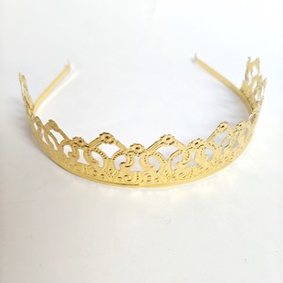 European and American Men's King Crown Headwear Crown Prince Retro Court Crown Performance Props Beauty Queen's Birthday