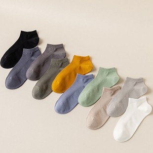 Socks cotton men's summer sweat-absorbent breathable deodorant thin socks simple 7A antibacterial cotton boneless men's socks wholesale