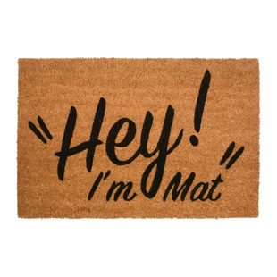 Amazon can label and send interesting text imitation coconut brown printed floor mat entrance door indoor and outdoor door mat