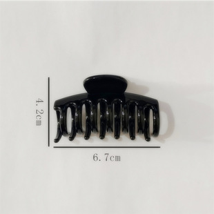 Large and Medium-sized Disc Hair Grab Clip Shark Clip High-level Sense ABS Material Half-tied Black Plastic Hair Clip Pearl Bottom Clip