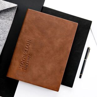Notebook a4 large thickened extra large business office notepad retro high-end stationery notebook
