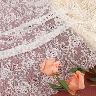 Nylon lace fabric hollow pattern stretch lace fabric fashion dress lace accessories factory spot