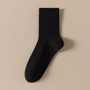 2024 autumn and winter new socks men's antibacterial deodorant cotton boneless mid-tube men's socks wholesale men's casual business socks