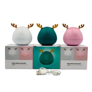 Mini Antler Sound Small Steel Cannon Wireless Bluetooth Speaker Portable Large Volume Home Outdoor Subwoofer