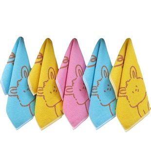 Cotton children's towel factory wholesale kindergarten baby wash face cartoon children's towel small towel household small face towel