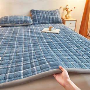 Winter Milk Fleece Mattress Mattress Coral Fleece Cushion Household Thickened Mattress Quilt Dormitory Single Double Bed Pad