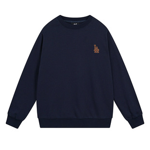 Cross-border e-commerce MLB old flower big logo round neck men's and women's pullover sweater 24NY autumn lovers leisure fashion brand