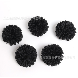 Black artificial flower rose peony flower head black fake flower Amazon flower box diy material wedding decoration