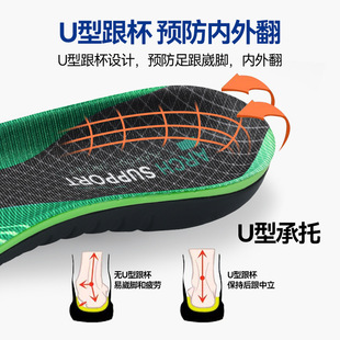 Cross-border arch support correction insole foot U-shaped heel cup prevention varus valgus insole heel correction