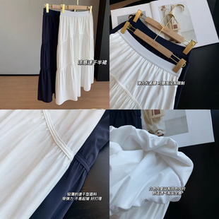 Zero stuffiness ~ air bomb giant slim stitching design cool elastic skirt simple A- line skirt summer G052103