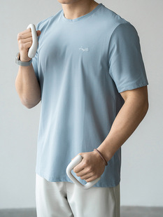 Ice Silk Cool Quick-drying Anti-wrinkle Breathable Short-sleeved T-shirt Men's 2025 Summer Zero Pressure Sports Commuter Casual Top