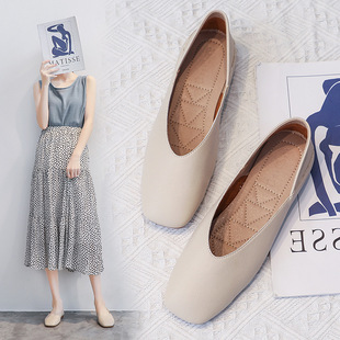 Doudou Shoes Women's New Mary Jane Shoes Flat 2023 Soft Sole Grandma Summer Spring Autumn Soft Leather Small Leather Shoes