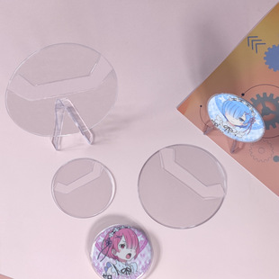 58mm transparent bag round badge pvc protective cover millet storage display transparent protective cover