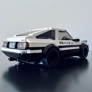 Трансграничные MOC строительные блоки совместимы с Toyota AE86 Speed Championship в LEGO 90968
