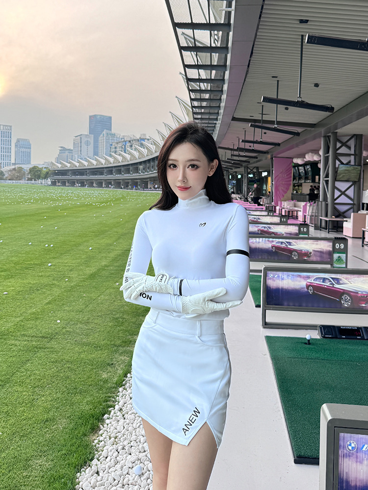 Korean Style Golf Women's Fashion Slim Fit Stretch Quick-Drying Top Sun Protection Women's Suit Anti-Exposure Sports Skirt