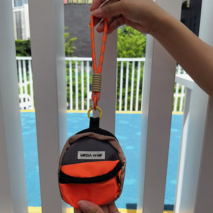 2-piece coin purse mobile phone lanyard ins small house backpack small pendant keychain mobile phone lanyard accessories anti-lost