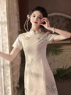 Cheongsam 2024 новые молодые девушки летом можно носить ретро короткие платья Cheongsam улучшенные версии
