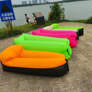 Wholesale outdoor lazy inflatable sofa air mattress single recliner portable camping lunch break music festival sofa