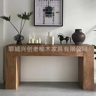 New Chinese Style Entrance Table Cabinet Case Table Wall-leaning Living Room Solid Wood Case Hall Cabinet Supply Table Fragrant Case Tribute Table Door Coffee Table