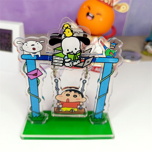 Sanrio Reading Cartoon Animation Peripheral Acrylic Double-sided PP Clip Cute Learning Hand Account Clip File Book Clip