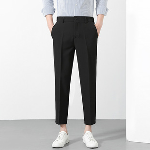 Western Pants Men's Spring and Summer 2025 New Suit Pants Men's Nine-point Business Pants Dress High-end Casual Straight Pants