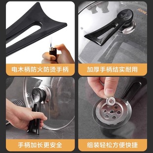 Vertical Pot Lid Universal Handle Accessories Large Hole Anti-scalding Cap Wok Milk Pot Iron Glass Pot Lid Handle Stainless Steel