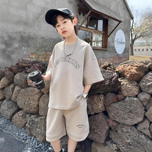 Boys Summer Clothes suit 2025 New Children's Clothes Boys Short-sleeved Big Children's Summer Children's Clothing Fashionable Fashionable Handsome