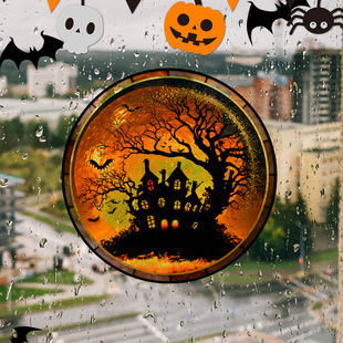 JD124-129 cross-border Halloween decoration electrostatic Glass stickers window stickers holiday atmosphere party decoration wall stickers