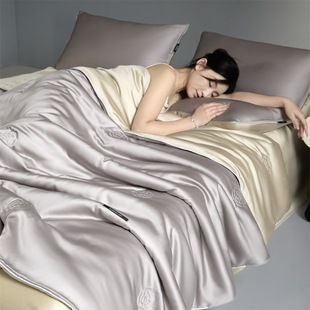 Class A 100 Lanjing Tencel summer cool quilt four-piece set lyocell air conditioning quilt summer quilt washable thin