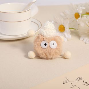 Cross-border Rex Rabbit Fur Wizard Small Coal Ball Small Confused DIY Plush Bag Hole Shoes Hair Ring Clothing Accessories