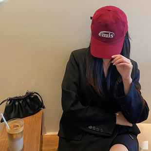 Emis Hat Women's New High Version Baseball Cap South Korea Instagram Popular Brand Green Soft Top Show Face Duckling Tongue