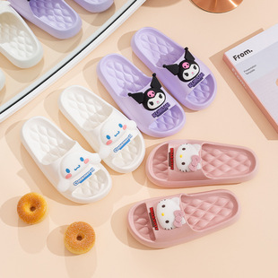 Sanrio Kulomi Slippers Girly Summer Indoor Home Non-slip Bathroom Bath Eva Outer Wear Beach Shoes