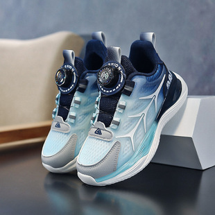 Boys' Shoes sneaker Swivel Buckle 2024 New Summer Single Mesh Breathable Lightweight Children's Basketball Shoes Teenagers