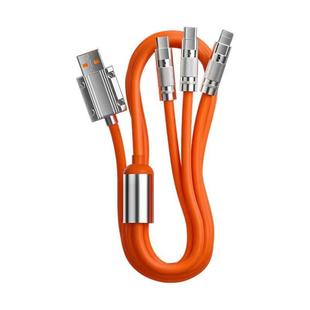 Geek One Drag Three Data Line TYPEC Pingguo Android Super Fast Charge 120W Zinc Alloy Indicator Three-in-One