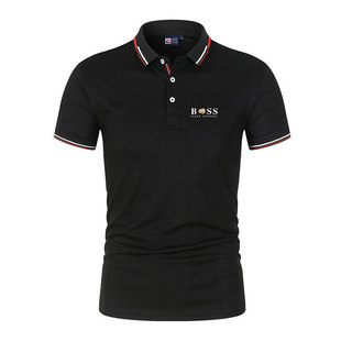 New Workwear High-End High-Quality Men's Short-Sleeved T-Shirt Sports Lapel Men's Casual Golf Breathable Polo Shirt