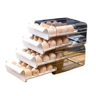 Fresh Storage Box Plastic pet Refrigerator Egg Box Kitchen Rack Drawer Type Egg Box