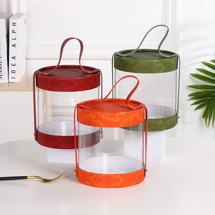 New PVC Festival Portable Candy Box Heaven and Earth Cover March 8th Women's Day Gift Packaging Gift Box Transparent Hug Bucket
